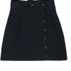 Sandro - Navy Snap Button Wrap Skirt Sz 4