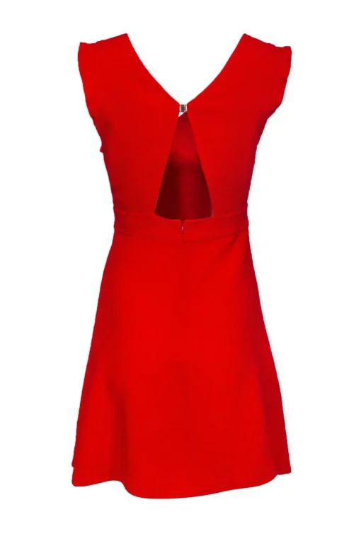 Sandro - Red Fit & Flare Dress Sz S