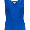 Sandro - Teal Blue Ribbed Tank Sz S