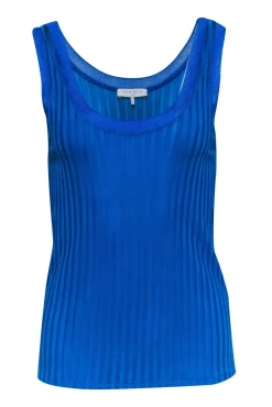 Sandro - Teal Blue Ribbed Tank Sz S