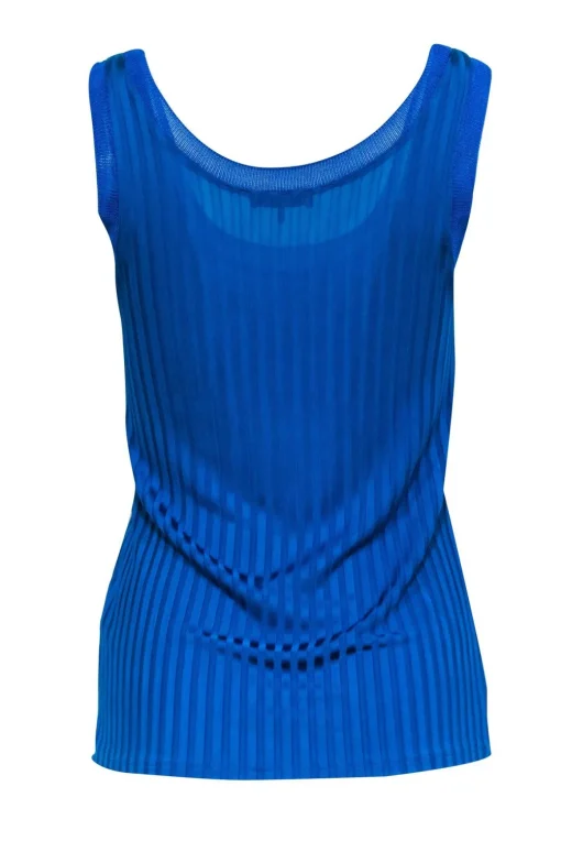 Sandro - Teal Blue Ribbed Tank Sz S