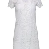 Sandro - White Lace Cap Sleeve Sheath Dress Sz 2