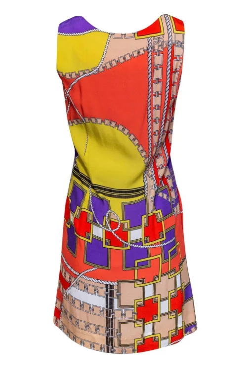 Sara Campbell - Multicolored Graphic Shift Dress Sz 0