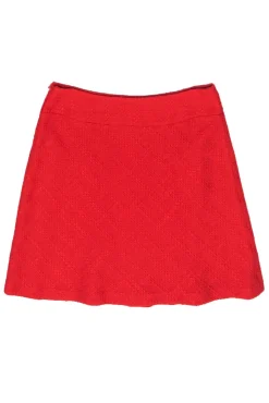 Sara Campbell - Red Tweed A-Line Skirt Sz 10