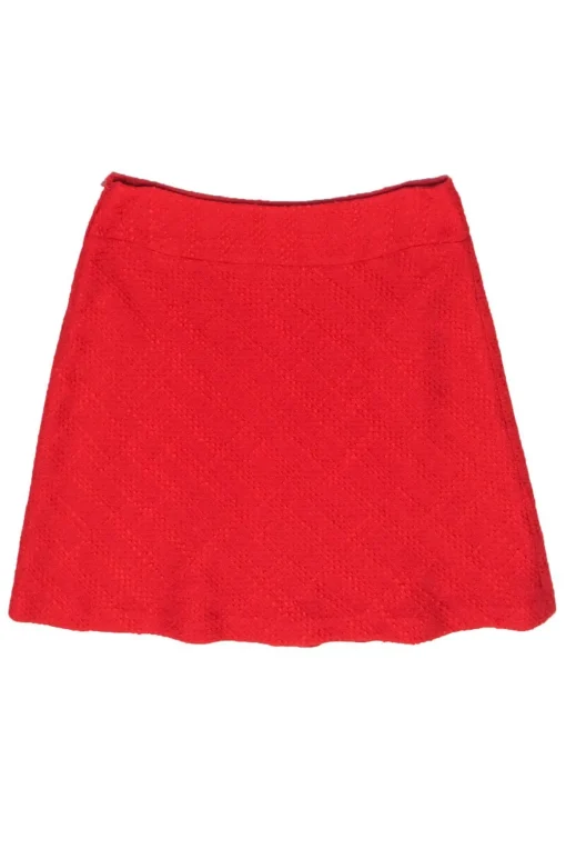 Sara Campbell - Red Tweed A-Line Skirt Sz 10