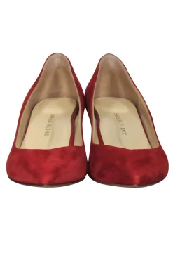 Sarah Flint - Rust Colored Suede w/ Tortoise Shell Block Heel Sz 7