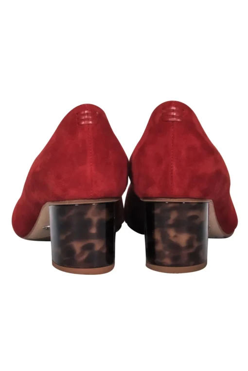 Sarah Flint - Rust Colored Suede w/ Tortoise Shell Block Heel Sz 7