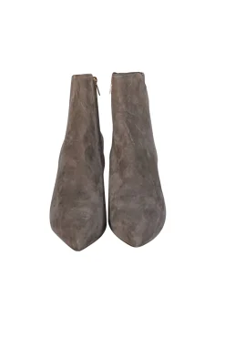 Sarah Flint - Taupe Suede Pointed Toe Heel Boots Sz 11