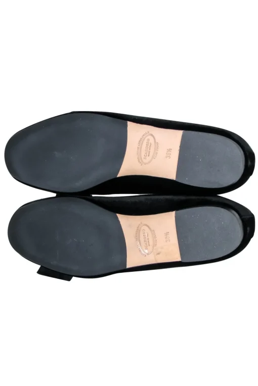Scarosso - Black Velvet Loafers w/ Bow Accent Sz 8.5