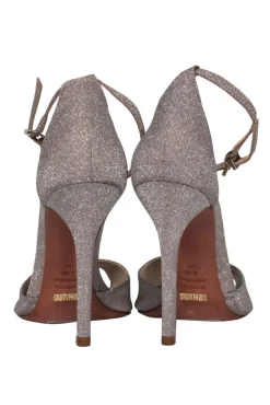 Schutz - Champagne Gold Glitter Strappy Heels Sz 8.5