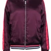 Scotch & Soda - Purple & Printed Satin Reversible Bomber Jacket Sz L