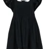 Sea NY - Black Embroidered Flutter Sleeve Mini Dress Sz XS