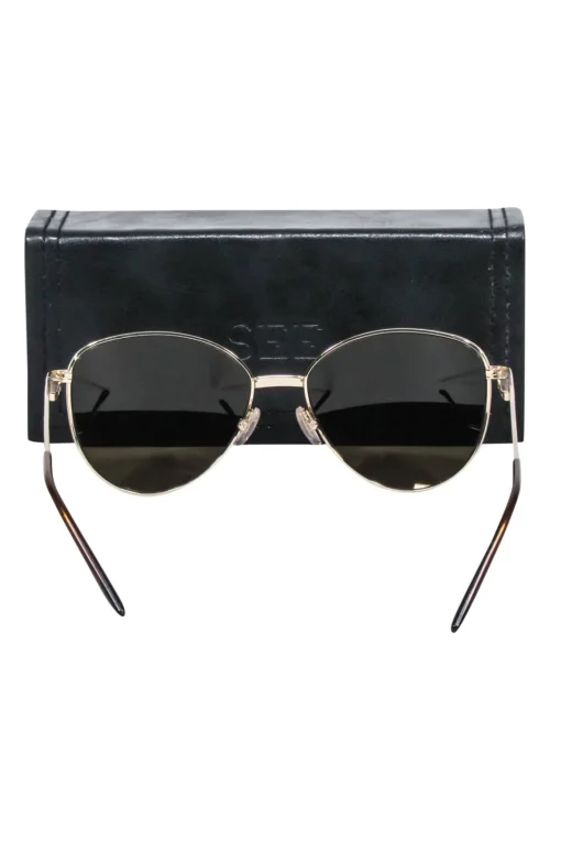 See - Gold Rounded Frames w/ Yellow Lens
