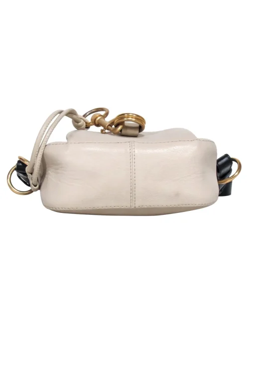 See by Chloe - Beige Leather Crossbody w/ Black Strap