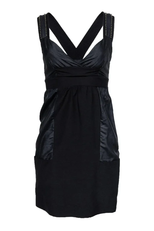 See by Chloe - Black Cotton & Silk Dress Sz 2