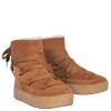See by Chloe - Brown Suede Shearling-Lined Moccasin Lace-Up-Style Boots Sz 9