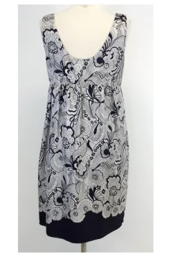 See by Chloe - Gray & Black Print Silk Dress Sz 8