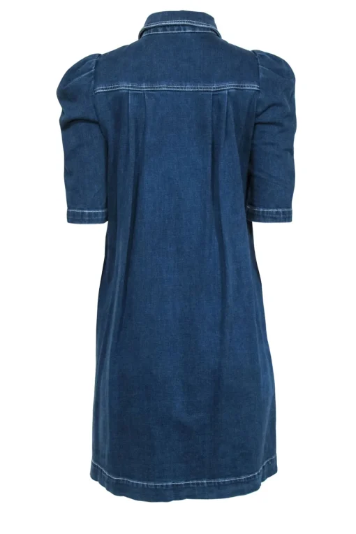 See by Chloe - Medium Wash Denim Dress w/ Rose Gold Buttons Sz 6