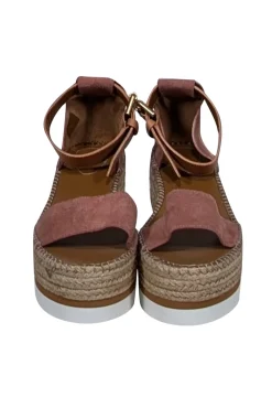 See by Chloe - Pink Suede Espadrille Sandals Sz 10