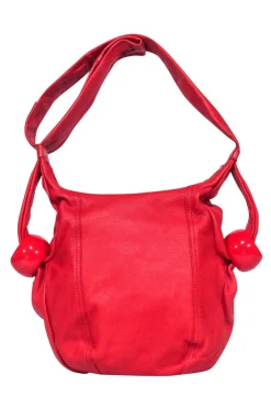 See By Chloe - Red Leather Satchel w/ Bangles