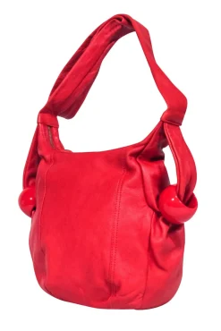 See By Chloe - Red Leather Satchel w/ Bangles