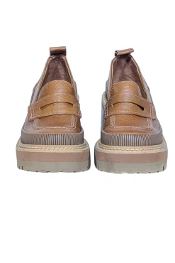See by Chloe - Tan Leather Platform Loafers Sz 5