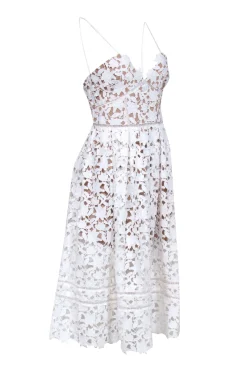 Self-Portrait - White Eyelet Lace Sleeveless Dress Sz 8