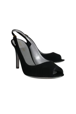 Sergio Rossi - Black Suede Slingback Pumps Sz 7.5