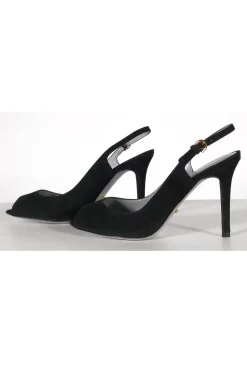 Sergio Rossi - Black Suede Slingback Pumps Sz 7.5