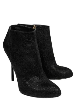Sergio Rossi - Black Textured Stiletto Ankle Booties Sz 9.5