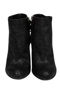 Sergio Rossi - Black Textured Stiletto Ankle Booties Sz 9.5