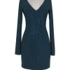 Sheri Bodell - Teal Beaded Long Sleeve Dress Sz S
