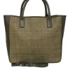Shinola - Olive Green Woven Leather Tote Bag