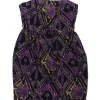 Shoshanna - Black & Purple Print Silk Strapless Dress Sz S
