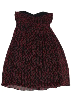 Shoshanna - Black & Red Strapless Dress Sz 0