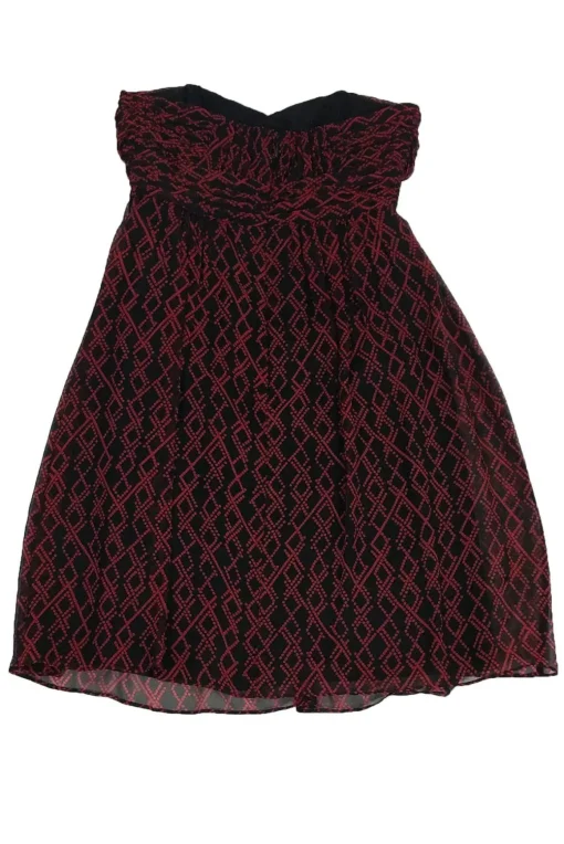 Shoshanna - Black & Red Strapless Dress Sz 0