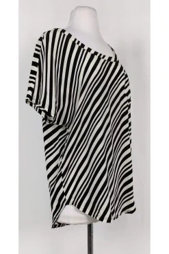 Shoshanna - Black & White Striped Blouse Sz 4