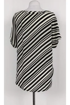 Shoshanna - Black & White Striped Blouse Sz 4