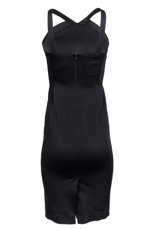 Shoshanna - Black Midi Dress w/ Multicolored Embellishments Sz 0