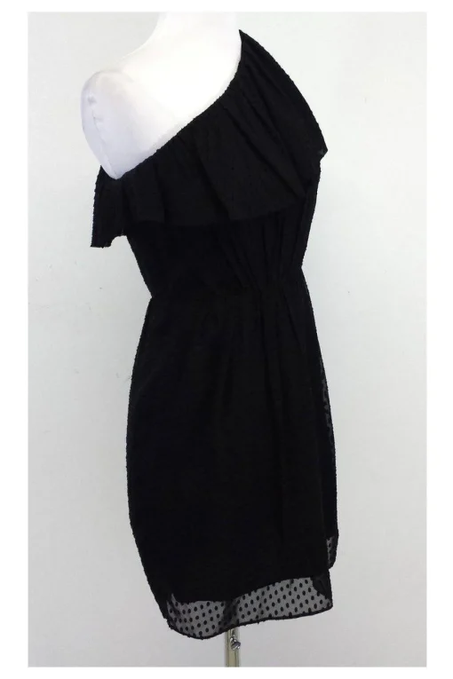 Shoshanna - Black One Shoulder Ruffle Dress Sz 2