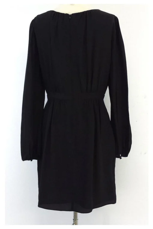 Shoshanna - Black Silk Beaded Long Sleeve Dress Sz 8