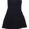 Shoshanna - Black Strapless Pleated Hem Dress Sz 4
