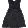 Shoshanna - Black Strapless Floral Skirt Dress Sz 4