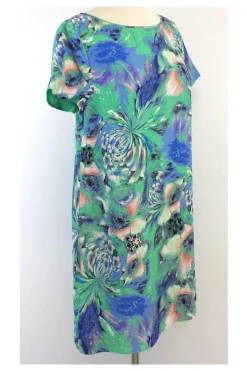 Shoshanna - Blue, Mint & Coral Floral Print Dress Sz 8
