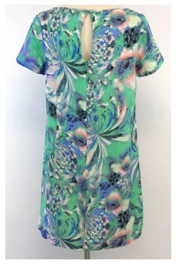 Shoshanna - Blue, Mint & Coral Floral Print Dress Sz 8