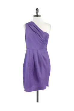 Shoshanna - Lavender One Shoulder Silk Dress Sz 6