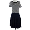 Shoshanna - Navy & White Checkered Short Sleeve Dress Sz M