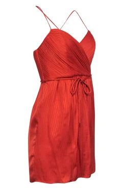 Shoshanna - Orange Silk Fit & Flare Dress w/ Thin Straps Sz 0