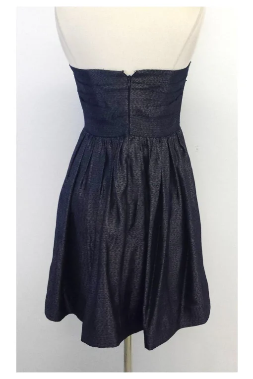 Shoshanna - Pewter & Navy Strapless Dress Sz 2