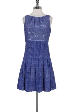 Shoshanna - Purple Lace Overlay Dress Sz 6